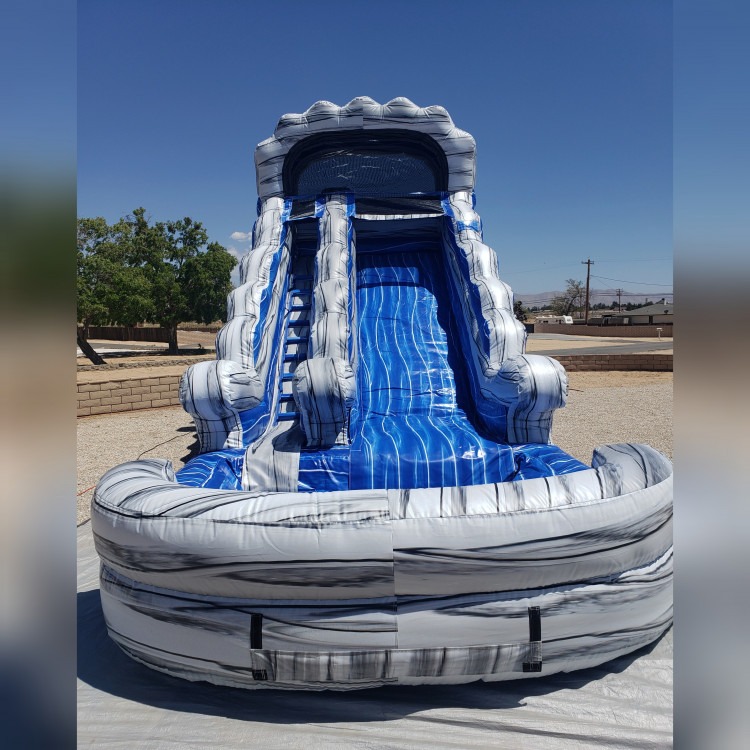 15' Light Gray Marble Water Slide 30L 15W 15H